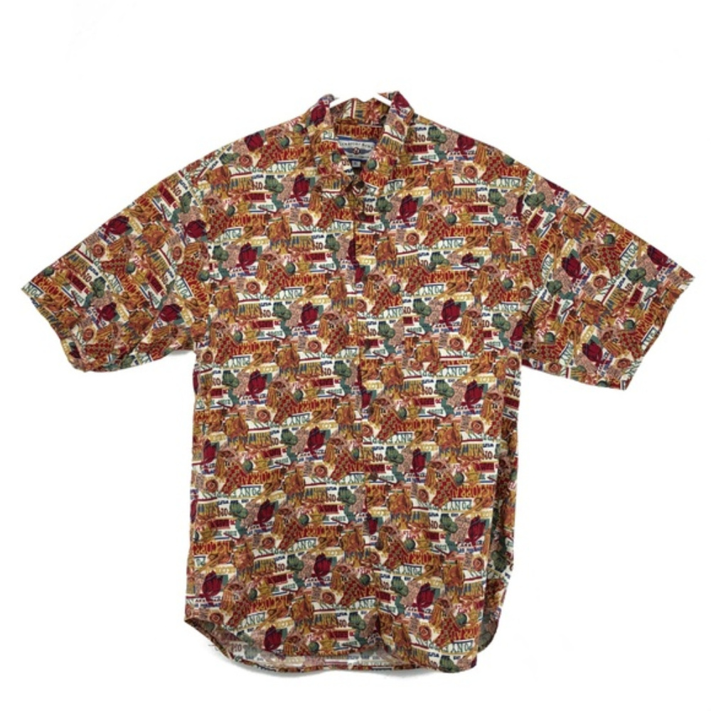 Vintage Hawaiian Shirt Mens XL Straight Down